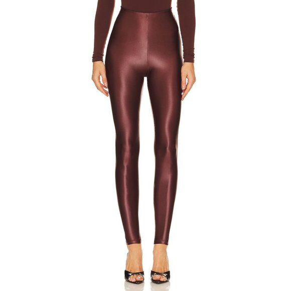 Revolve Commando women's large copper matte metallic leggings high rise stretch - Picture 1 of 7